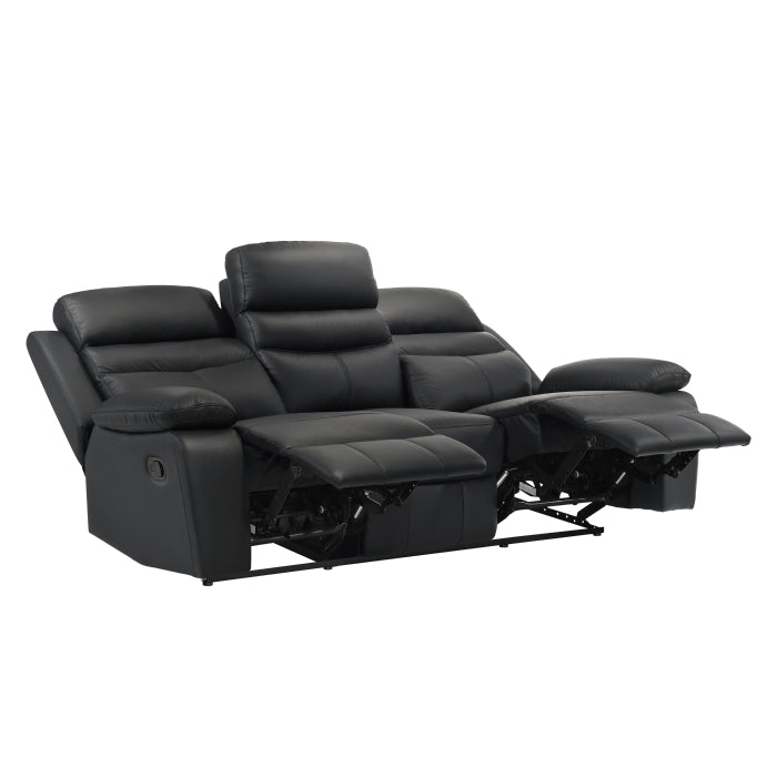 Hancock Double Reclining Sofa (9628BLK-3)