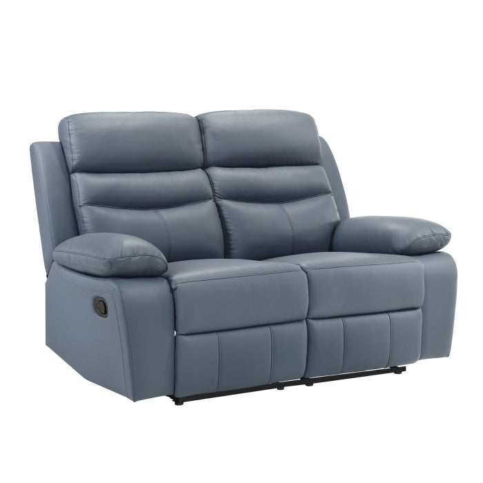 Hancock Double Reclining Love Seat - Blue 2