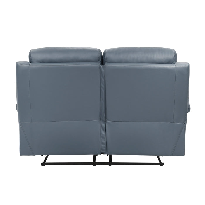 Hancock Double Reclining Love Seat - Blue 3