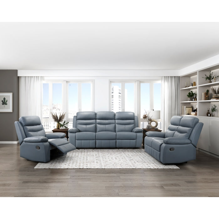Hancock Double Reclining Love Seat - Blue 6