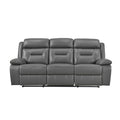 Laconia Double Reclining Sofa (9629DGY-3)