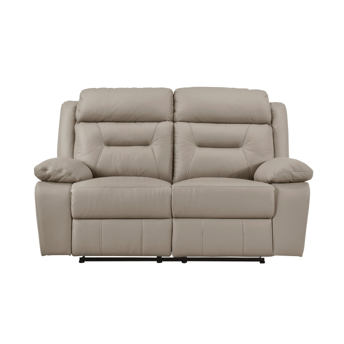 Laconia Latte Manual Reclining Loveseat — Laconia Double Reclining Love Seat (9629LTE-2)