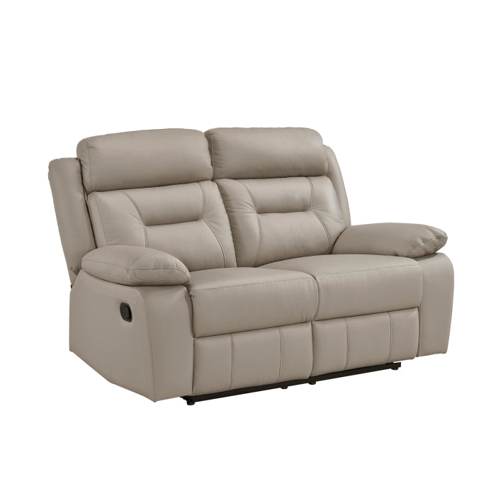 Laconia Latte Manual Reclining Loveseat — Laconia Double Reclining Love Seat (9629LTE-2)