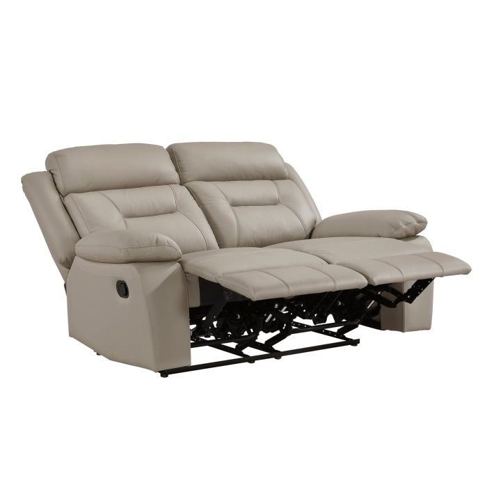 Laconia Latte Manual Reclining Loveseat — Laconia Double Reclining Love Seat (9629LTE-2)