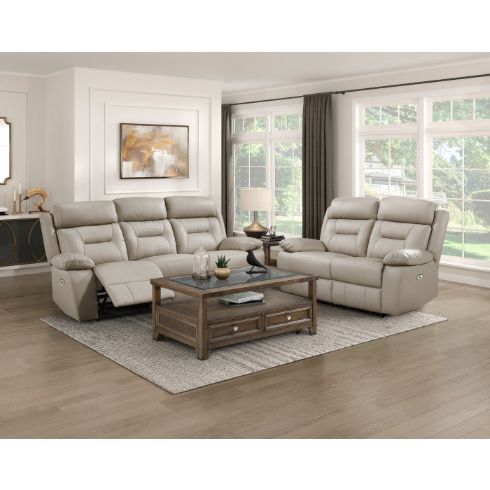 Laconia Power Double Reclining Sofa (9629LTE-3PW)