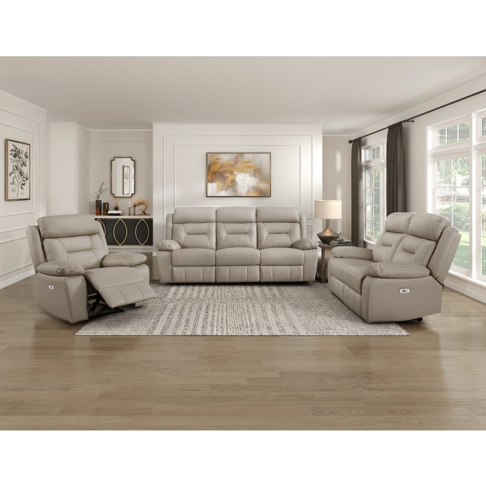 Laconia Power Double Reclining Sofa (9629LTE-3PW)