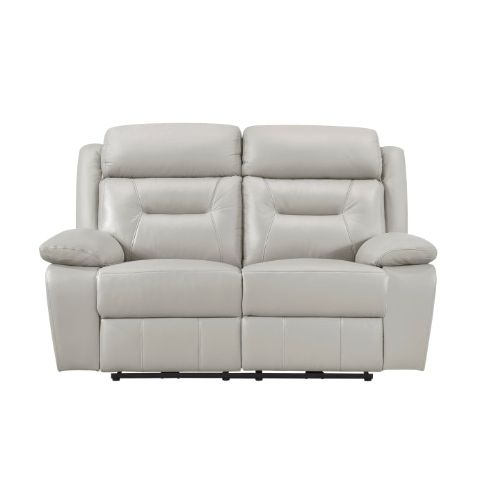 Laconia Silver Power Reclining Loveseat — Laconia Power Double Reclining Love Seat (9629SVE-2PW)