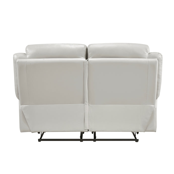 Laconia Silver Manual Reclining Loveseat — Laconia Double Reclining Love Seat (9629SVE-2)