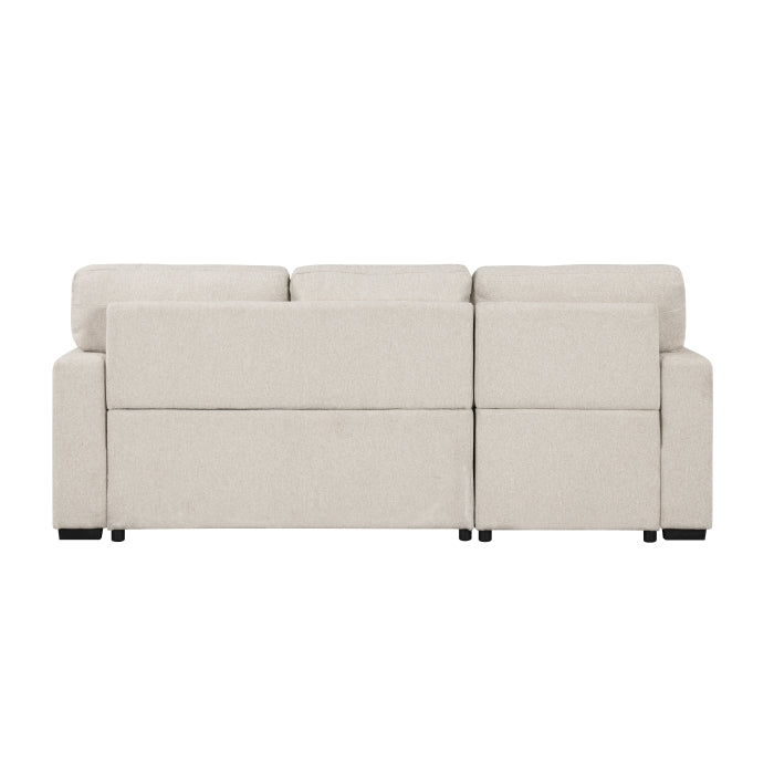 Pompano Sectional with Left Chaise, Pull-out Bed and Hidden Storage, Charging Ports (9630BE*2LC2R)