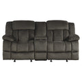 Laurelton Glider Reclining Loveseat with Center Console — chocolate Manual