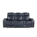 Keziah Power Double Reclining Sofa with Power Headrests and Storage Arms