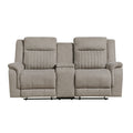 Dean Reclining Loveseat with Center Console — Dove Manual