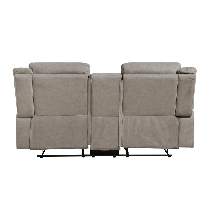 Dean Reclining Loveseat with Center Console — Dove Manual