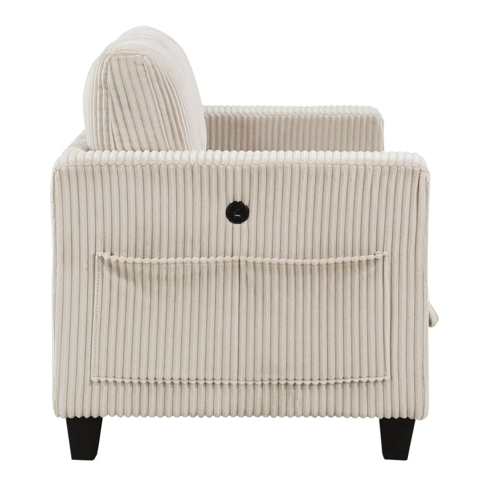 Walterboro Love Seat with Storage, Storage Pouches and Charging Ports (9650BE-2*)