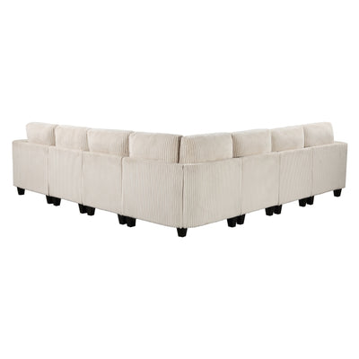Walterboro 7-Piece Sectional with Storage, Storage Pouches and Charging Ports (9650BE*7SC)