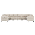 Walterboro 8-Piece Sectional with Storage, Storage Pouches and Charging Ports (9650BE*8SC)