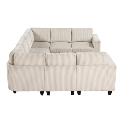 Walterboro 8-Piece Sectional with Storage, Storage Pouches and Charging Ports (9650BE*8SC)