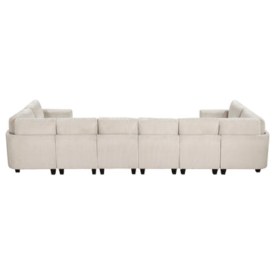 Walterboro 8-Piece Sectional with Storage, Storage Pouches and Charging Ports (9650BE*8SC)