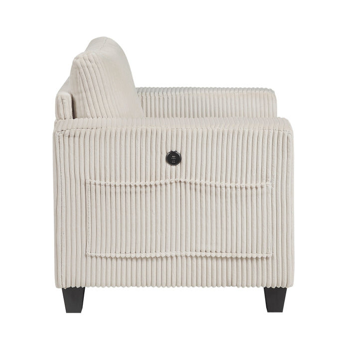 Walterboro Chair with Storage Pouches and Charging Ports (9650NBE-1)