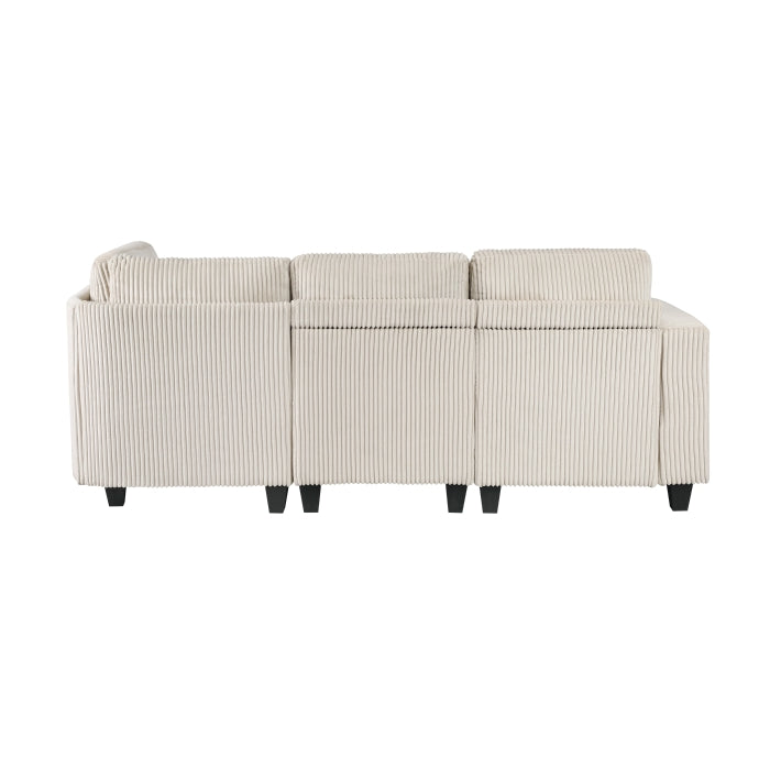 Walterboro 4-Piece Sectional with Storage, Storage Pouches and Charging Ports (9650NBE*4SC)