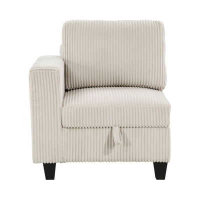 Walterboro 4-Piece Sectional with Storage, Storage Pouches and Charging Ports (9650NBE*4SC)