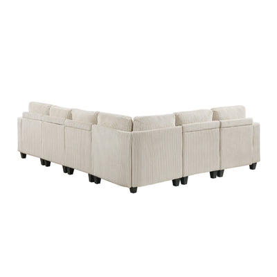 Walterboro 6-Piece Sectional with Storage, Storage Pouches and Charging Ports (9650NBE*6SC)