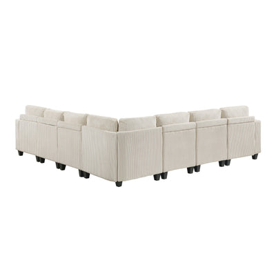 Walterboro 7-Piece Sectional with Storage, Storage Pouches and Charging Ports (9650NBE*7SC)