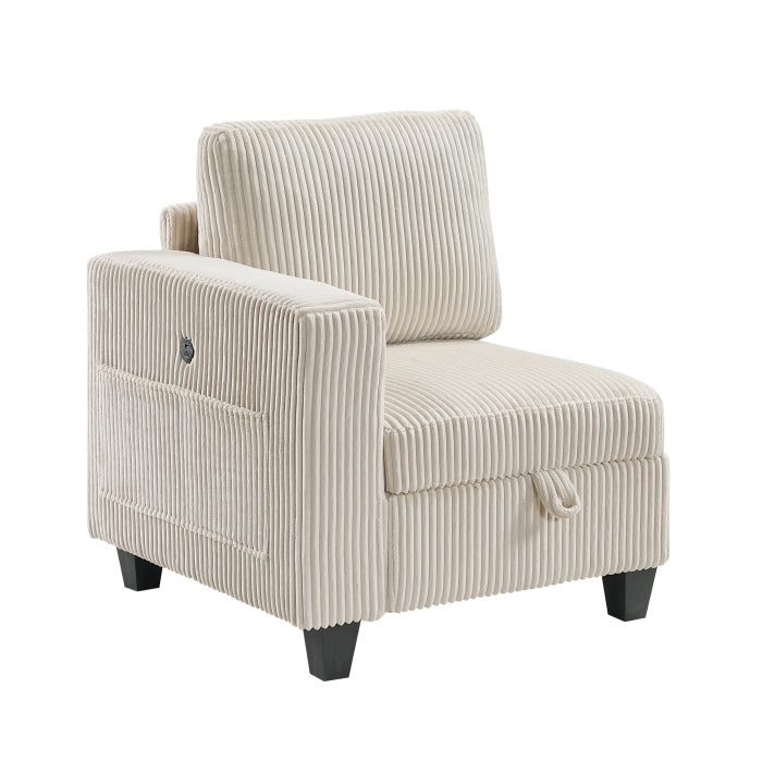 Walterboro 7-Piece Sectional with Storage, Storage Pouches and Charging Ports (9650NBE*7SC)