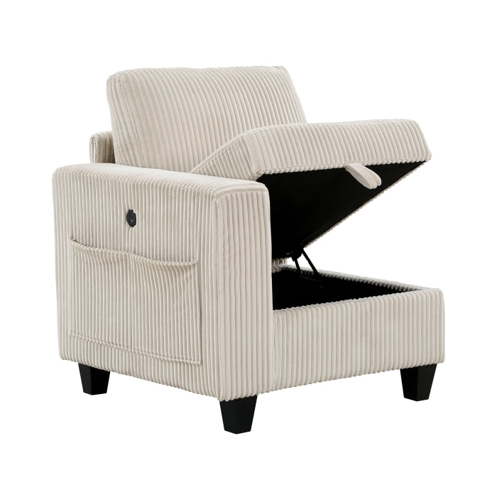 Walterboro 7-Piece Sectional with Storage, Storage Pouches and Charging Ports (9650NBE*7SC)