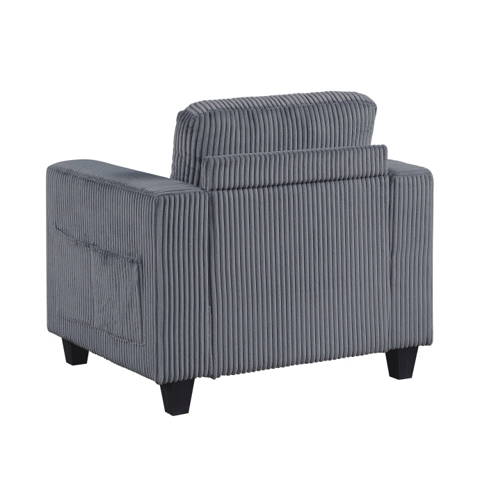 Walterboro Chair with Storage Pouches and Charging Ports (9650NDG-1)