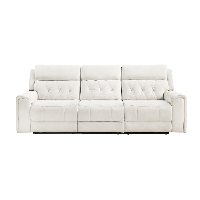 Celeste Power Double Reclining Sofa with Power Headrests, Hidden Arms Cup Holders and Charging Ports