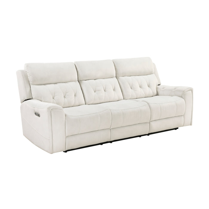 Celeste Power Double Reclining Sofa with Power Headrests, Hidden Arms Cup Holders and Charging Ports