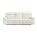 Power Double Reclining Sofa with Power Headrests, Hidden Arms Cup Holders and Charging Ports - Celeste - HD product view