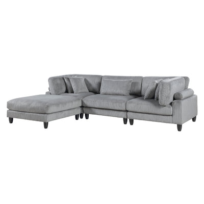 Robstown 4-Piece Modular Sectional with Ottoman (9688GY*42CRACOT)