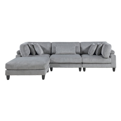 Robstown 4-Piece Modular Sectional with Ottoman (9688GY*42CRACOT)