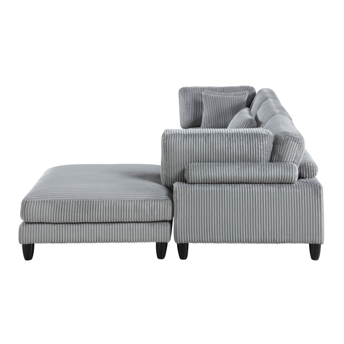 Robstown 4-Piece Modular Sectional with Ottoman (9688GY*42CRACOT)