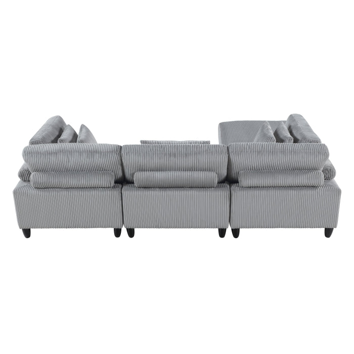 Robstown 4-Piece Modular Sectional with Ottoman (9688GY*42CRACOT)