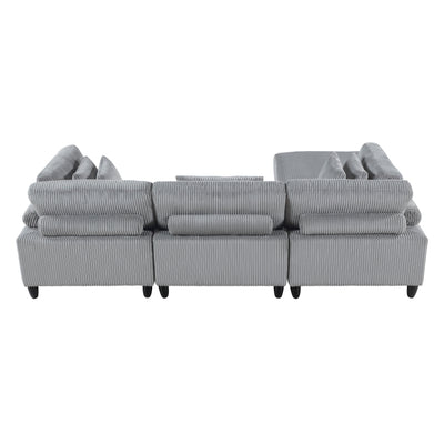Robstown 4-Piece Modular Sectional with Ottoman (9688GY*42CRACOT)