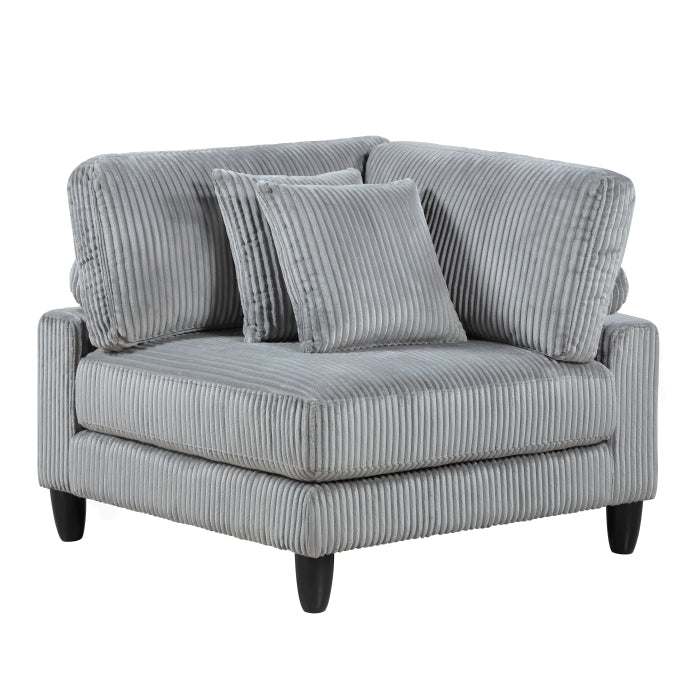 Robstown 4-Piece Modular Sectional with Ottoman (9688GY*42CRACOT)