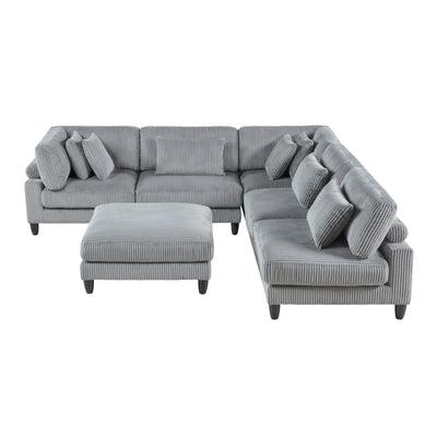 Robstown 6-Piece Modular Sectional with Ottoman (9688GY*62CR3ACOT)