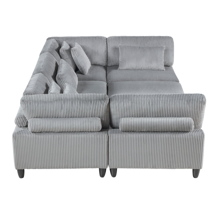 Robstown 6-Piece Modular Sectional with Ottoman (9688GY*62CR3ACOT)