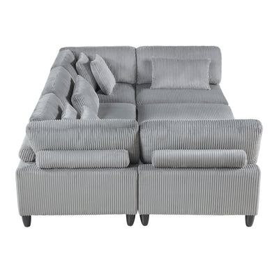 Robstown 6-Piece Modular Sectional with Ottoman (9688GY*62CR3ACOT)