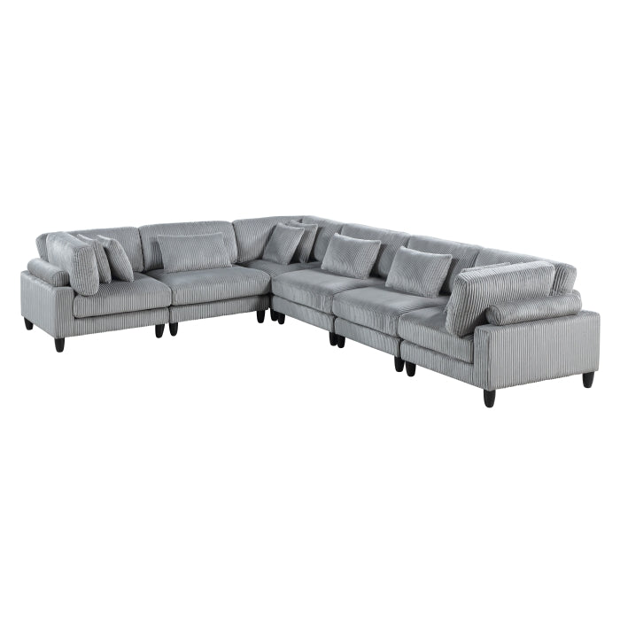 Robstown 6-Piece Modular Sectional (9688GY*63CR3AC)
