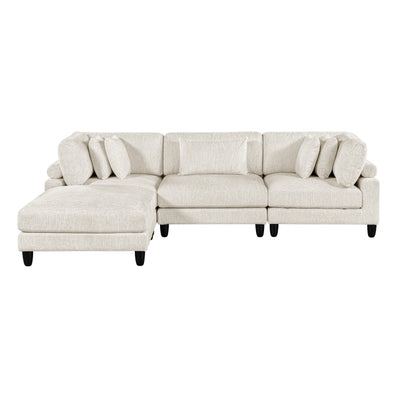 Robstown 4-Piece Modular Sectional with Ottoman (9688NBE*42CRACOT)