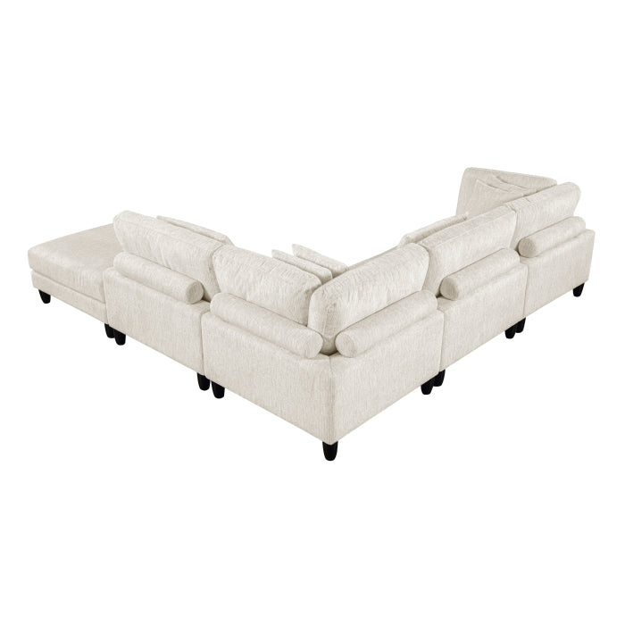 Robstown 5-Piece Modular Sectional with Ottoman (9688NBE*52CR2ACOT)
