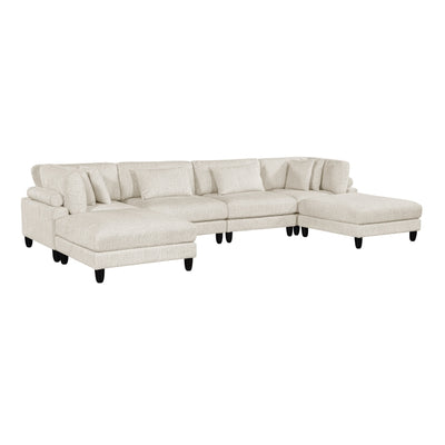 Robstown 6-Piece Modular Sectional with Ottomans (9688NBE*62CR2AC2OT)