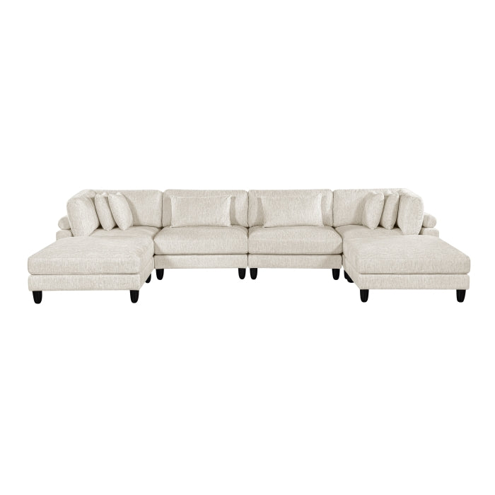 Robstown 6-Piece Modular Sectional with Ottomans (9688NBE*62CR2AC2OT)
