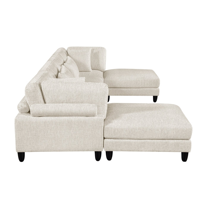 Robstown 6-Piece Modular Sectional with Ottomans (9688NBE*62CR2AC2OT)