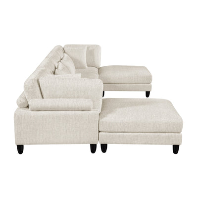 Robstown 6-Piece Modular Sectional with Ottomans (9688NBE*62CR2AC2OT)