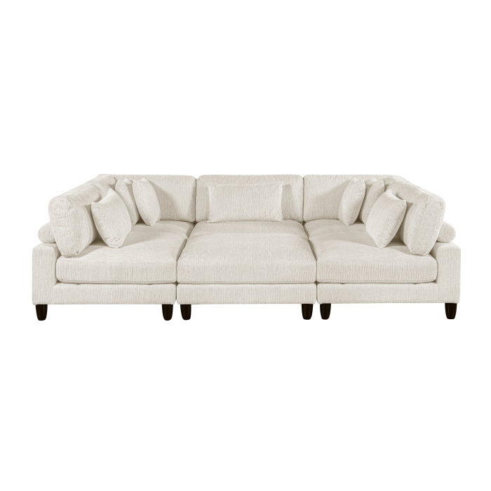 Robstown 6-Piece Modular Sectional with Ottoman (9688NBE*62CR3ACOT)